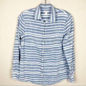 J.Crew Women's Striped Button Down 100% Cotton